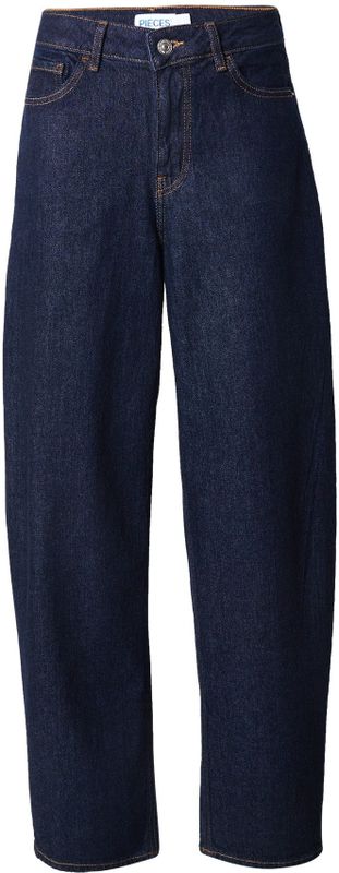 PIECES - PCGRACE - Jeans - Donkerblauw - Baggy - Mid Waist