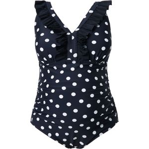 Ulla Popken Badpak  navy / wit