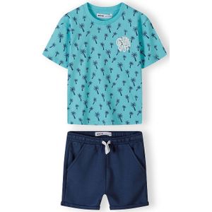 MINOTI Set  turquoise / donkerblauw / wit