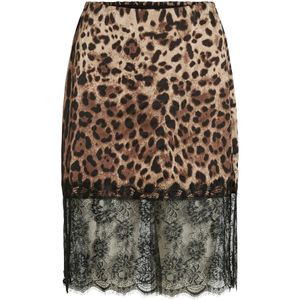 Noisy may Rok 'NMINFERNO'  ecru / chocoladebruin / zwart