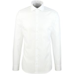 Seidensticker - Businessoverhemd - Wit - Shaped 1/1 Kentkraag Visgraat