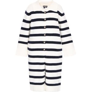 DreiMaster Maritim Gebreide mantel  zwart / offwhite