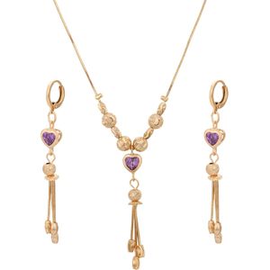 faina Sieraden set  rose-goud / lila