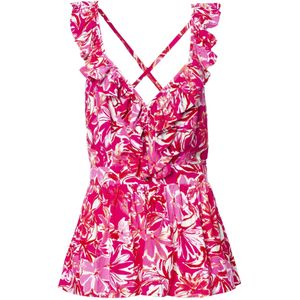 Influencer Top  pink / magenta / wit