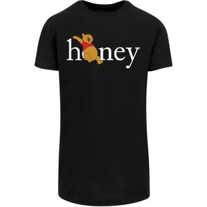 F4NT4STIC Shirt 'Disney Winnie The Pooh Honey'  geel / karmijnrood / zwart / wit