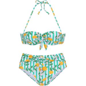 BUFFALO Bikini  mintgroen / jade groen / lichtoranje / offwhite