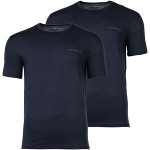Emporio Armani - Shirt - Nachtblauw - 2 Pack - Kwartmouw