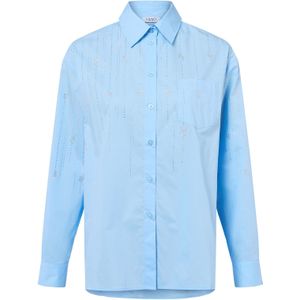 Relaxed fit overhemdblouse met broderie anglaise