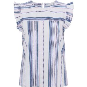 Tops - Gestreept - Katoen - Ronde Hals - Mouwloos