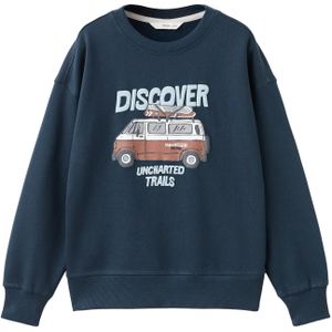 MANGO KIDS Sweatshirt 'BERTOII'  navy / pastelblauw / roestrood / wit