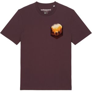 Watapparel Shirt 'Hiking in the mountains'  gemengde kleuren / bordeaux