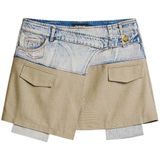 Desigual Rok  blauw / olijfgroen