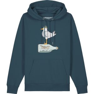 Watapparel Sweatshirt ' Möwe mit Hut '  petrol / gemengde kleuren