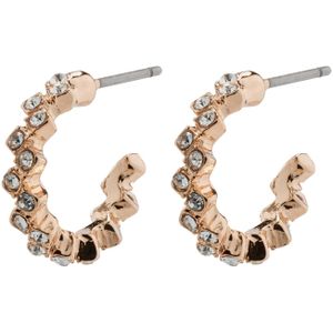 Pilgrim Oorbellen 'ESTER'  rose-goud / transparant