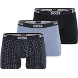 BOSS Boxershorts 'Power Des'  marine / lichtblauw / bruin / wit