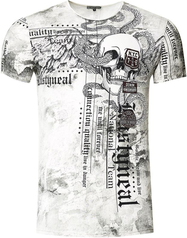 Rusty Neal - Biker T-shirt - Normale Pasvorm - 100% Katoen