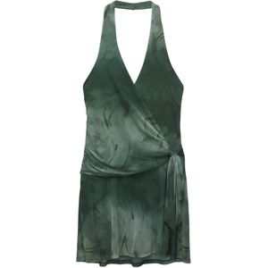 Pull&Bear Jurk  mintgroen / donkergroen