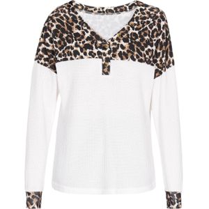 faina Blouse  bruin / zwart / wit
