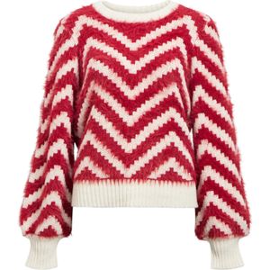 OBJECT Trui 'OBJHOLLOW'  donkerrood / wit