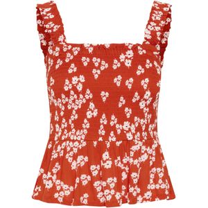Kaffe Top 'Amber'  rood / zwart / wit