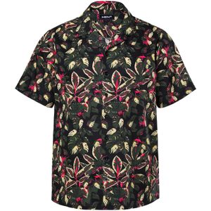 Men Plus Overhemd  donkergroen / rood / zwart