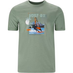 Cruz Shirt  lichtblauw / groen / oranje / zwart