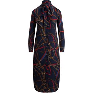 Lauren Ralph Lauren Blousejurk  navy / bruin / goudgeel / donkerrood