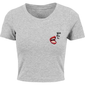 Merchcode Shirt 'Bla Bla Bla Comic'  grijs gemêleerd / rood / zwart / wit