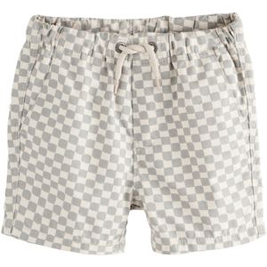 Next - Broek - Donkergrijs/Wit - Katoen - Regular Fit - Knielengte