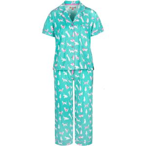 PJ Salvage Pyjama 'Whimsy Sets'  turquoise / pink / wit