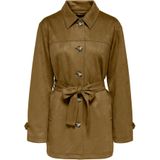 Only - DIANE - Lange Jas - Wildleerlook - Regular Fit