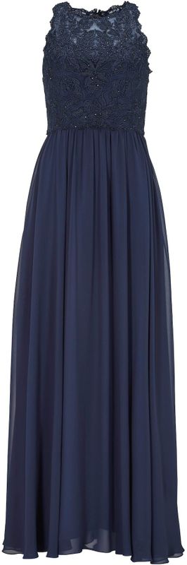 HEY KYLA - Avondjurk - Marine - Lang/maxi - Gevoerde Zoom/Rand