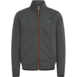 FQ1924 Sweatvest 'Jules'  grijs / oranje