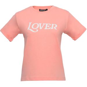 FRESHLIONS Shirt 'Lover'  rosa / wit
