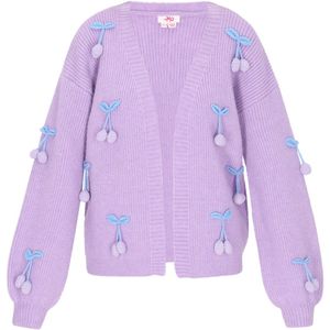 MYMO Gebreid vest  hemelsblauw / lavendel