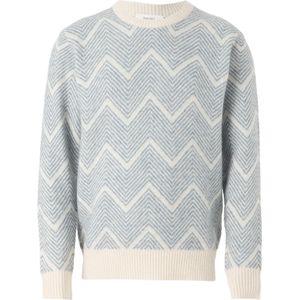 SELECTED Trui 'SLHRAI'  smoky blue / wit