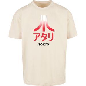 F4NT4STIC Shirt 'Atari Tokyo Retro Arcade Games'  lichtbeige / rood / zwart