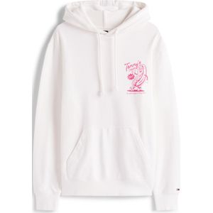 Tommy Jeans Sweatshirt 'NOVELTY FAIR'  rosa / wit