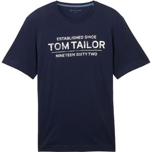 TOM TAILOR Shirt  nachtblauw / wit