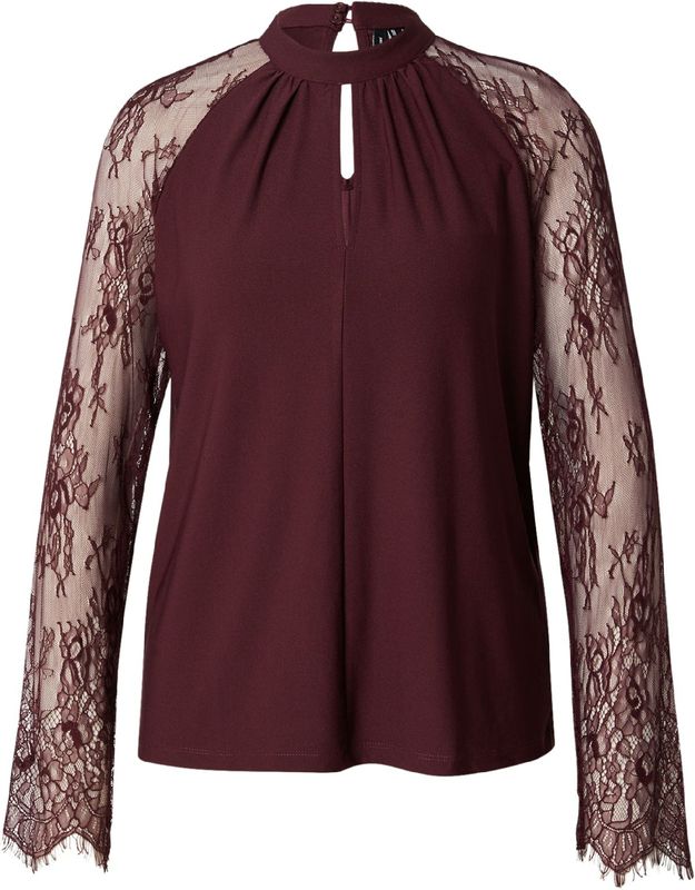 VERO MODA - VMMILLA - Blouse - Wijnrood - Lange Mouw