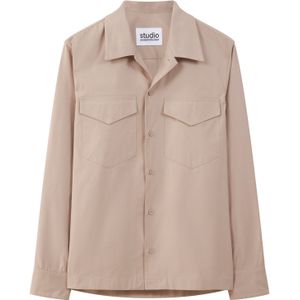 Beige Overhemd - Lange Mouwen - Regular Fit - Uni