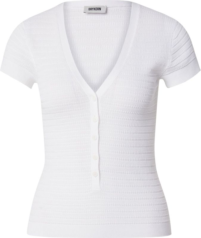 DRYKORN - ALKUNA - Trui - Wit - Slanke Pasvorm - Kwartmouw