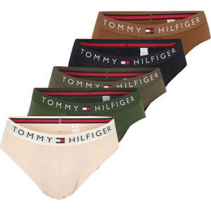 Tommy Hilfiger - Underwear Slip - Crème - Kastanjebruin - Kaki - Donkergroen - Zwart - 5 Pack
