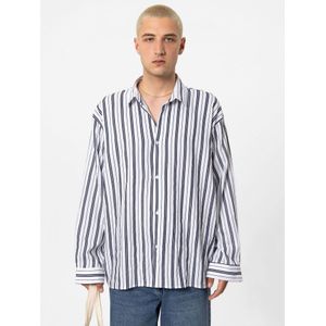 VAMOS CLO Overhemd  navy / wit