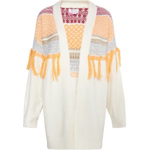 IZIA Gebreid vest 'Eyota'  pastelblauw / lila / lichtoranje / wolwit