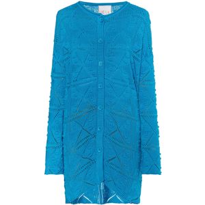 IZIA Gebreid vest 'Lomasi'  cyaan blauw