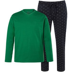 JP1880 Pyjama lang  donkergroen / zwart / wit