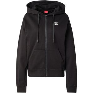 HUGO Sweatvest 'Dalfine'  zwart / wit