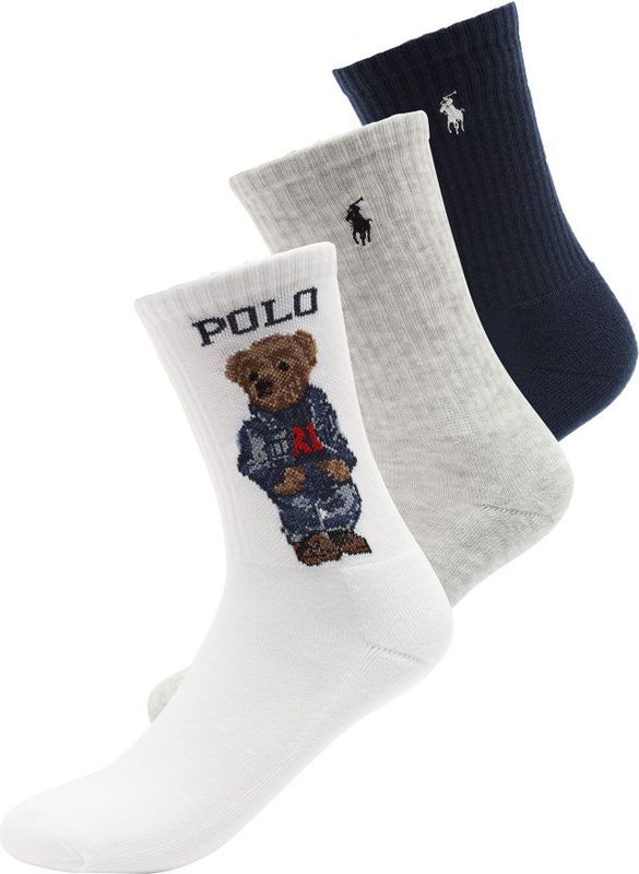 Polo Ralph Lauren - Sokken - Navy / Bruin / Grijs Gemêleerd / Wit - 3 Pack