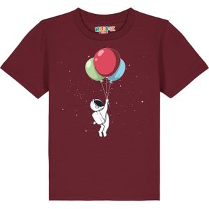 watabout.kids Shirt 'Little Balloon Astronaut'  groen / rood / bordeaux / wit